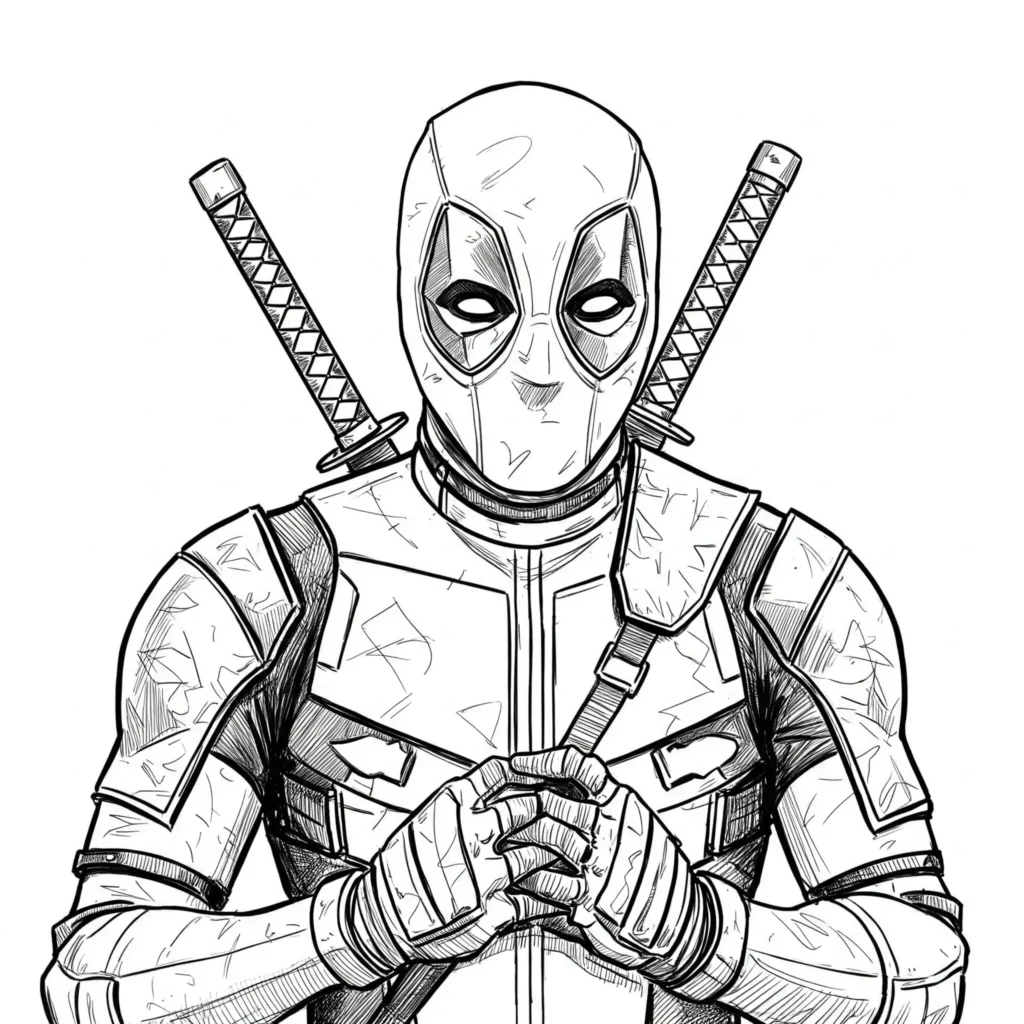 22 Deadpool Ausmalbilder Coole Marvel Malvorlage PDF drucken Deadpool Malvorlage – coole Ausmalbilder von Deadpool für Kinder und Erwachsene zum Ausdrucken.