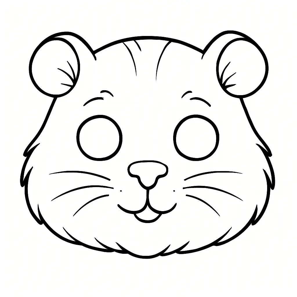 18 Meerschweinchen Ausmalbilder (Gratis Malvorlage zum drucken) Meerschweinchen Maske Ausmalbild – einfache, ausdruckbare Maske zum Basteln und Ausmalen für Kinder.