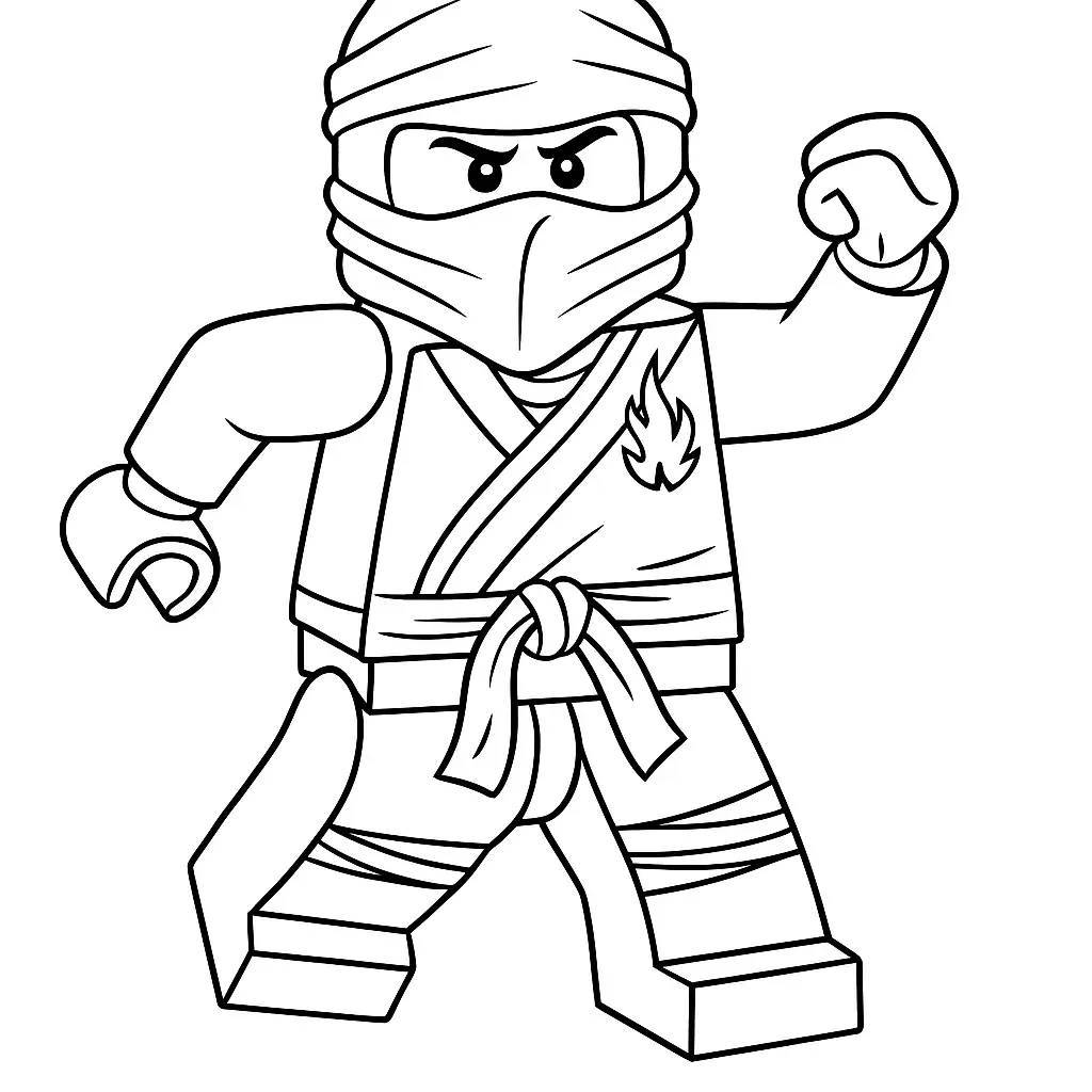 50 Ausmalbilder Lego Ninjago (Kostenlose Malvorlage Drucken) Lego Ninjago Ausmalbild von Kai, dem Feuer-Ninja – kostenlos zum Ausdrucken und Ausmalen