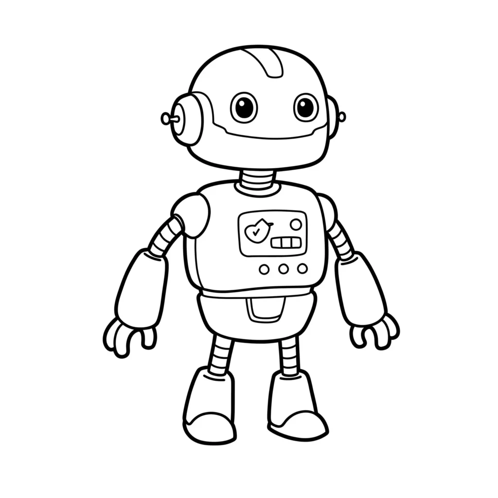30 Roboter Ausmalbilder (Kostenlose Malvorlage PDF drucken) Roboter Ausmalbilder für Kinder – einfache und lustige Motive zum Ausmalen