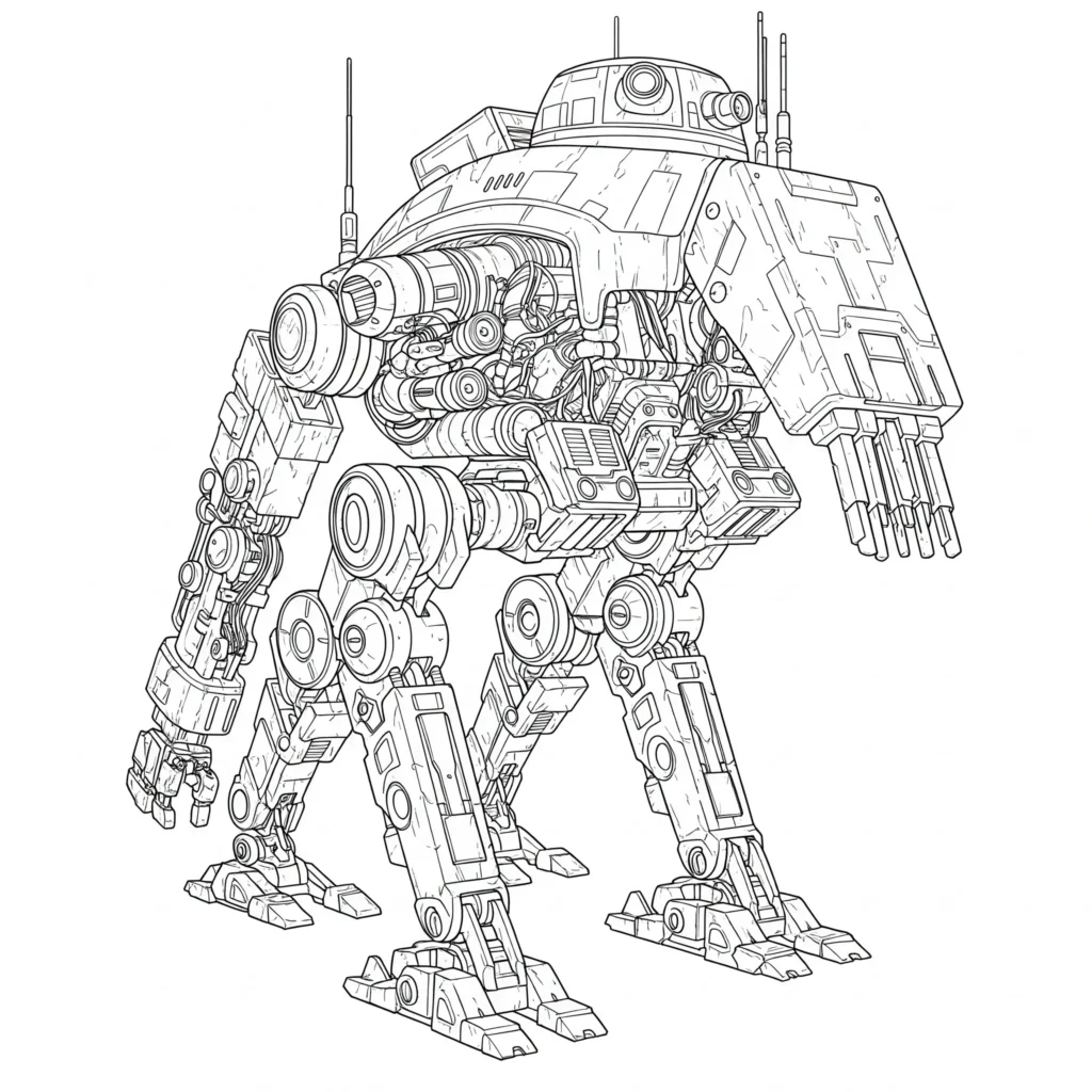 30 Roboter Ausmalbilder (Kostenlose Malvorlage PDF drucken) Star Wars Roboter Ausmalbilder – R2-D2, C-3PO und mehr als Malvorlagen