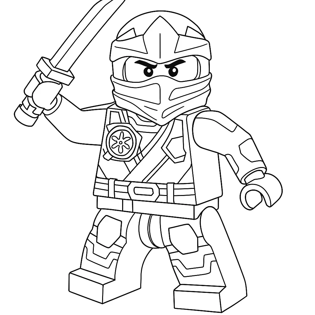 50 Ausmalbilder Lego Ninjago (Kostenlose Malvorlage Drucken) Titanium Zane Ninjago Ausmalbild – LEGO Ninja in Titan-Form