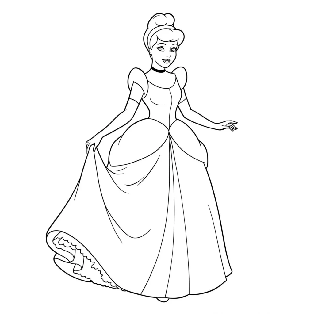 18 Cinderella Ausmalbilder (Aschenputtel Malvorlage drucken) Cinderella Ausmalbild für Kinder