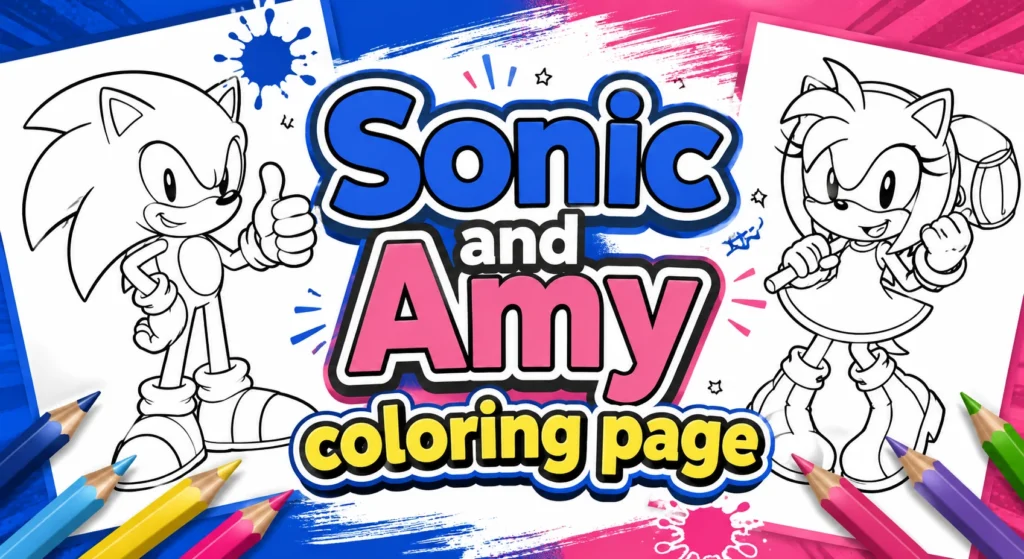 Amy Sonic coloring pages