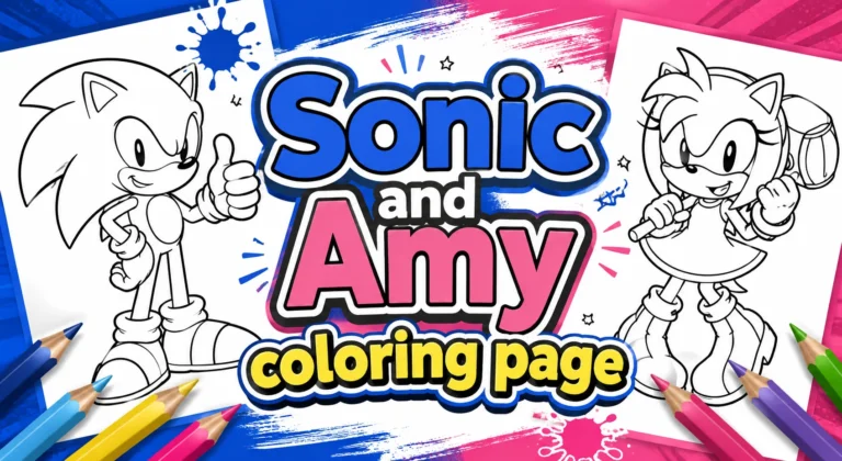 Amy and Sonic Coloring Pages - Free Printable for Kids & Adults Amy Sonic coloring pages