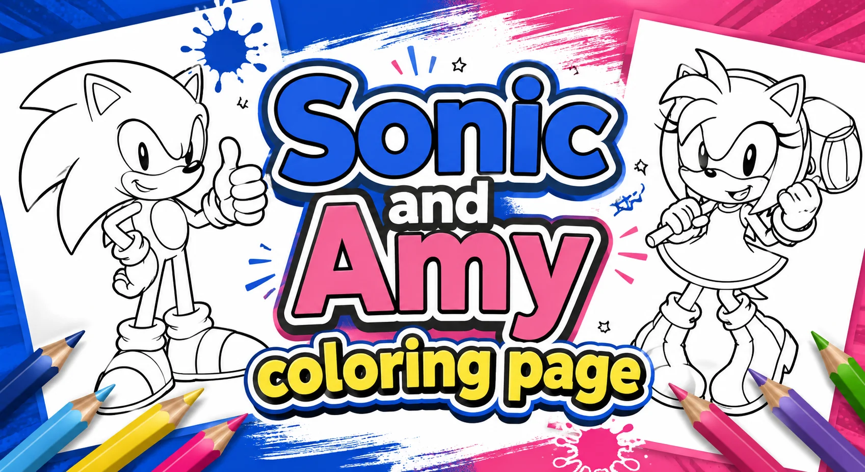 Amy Sonic coloring pages