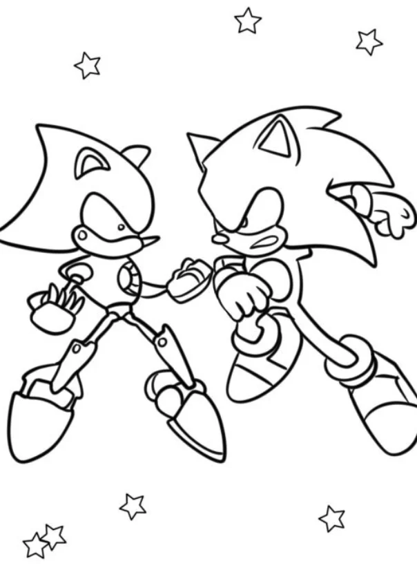 Metal Sonic Coloring Pages - Free Printable for Kids & Adults Metal Sonic comes face-to-face in a clash with Sonic