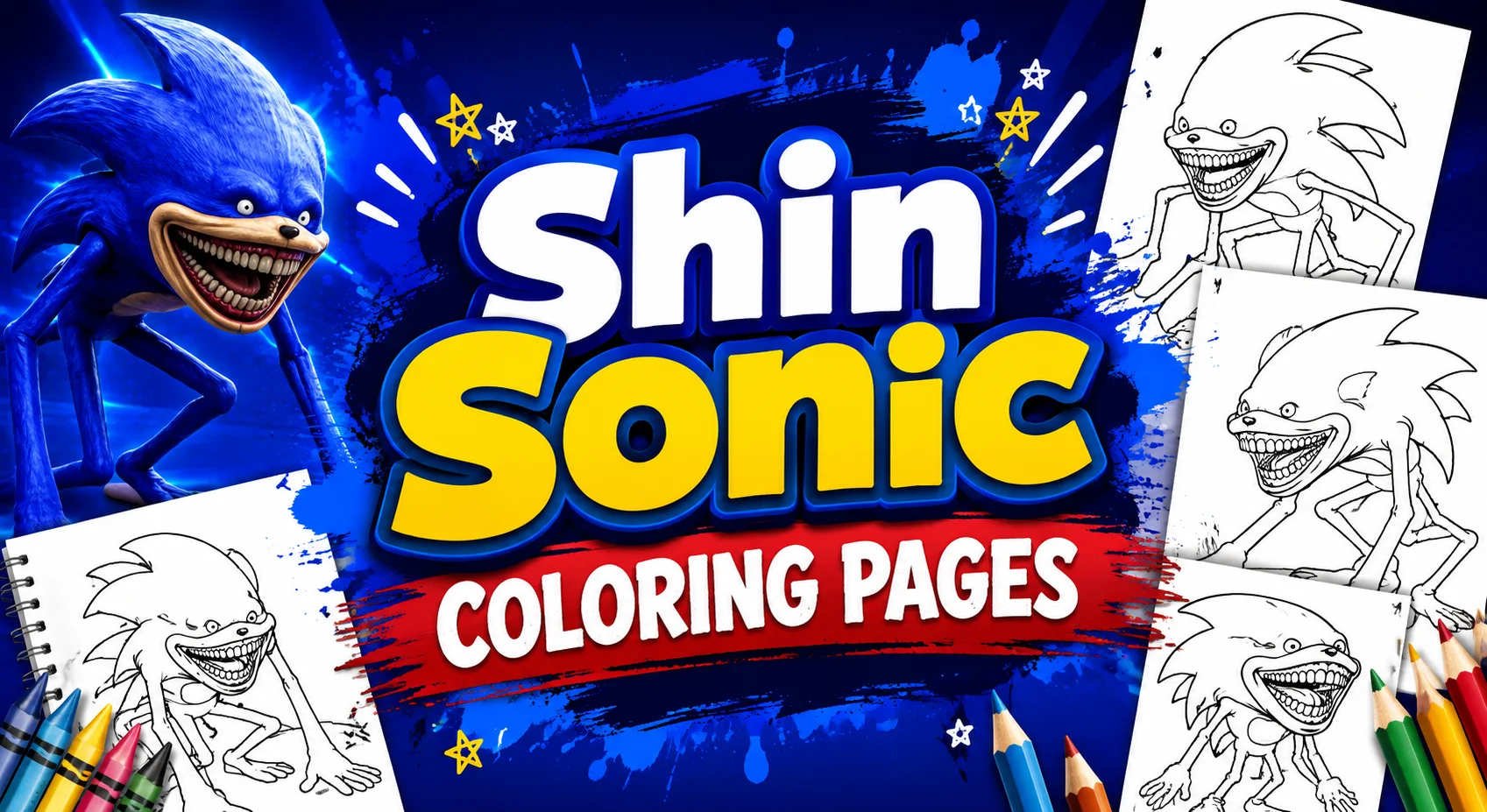 Shin Sonic Coloring Pages