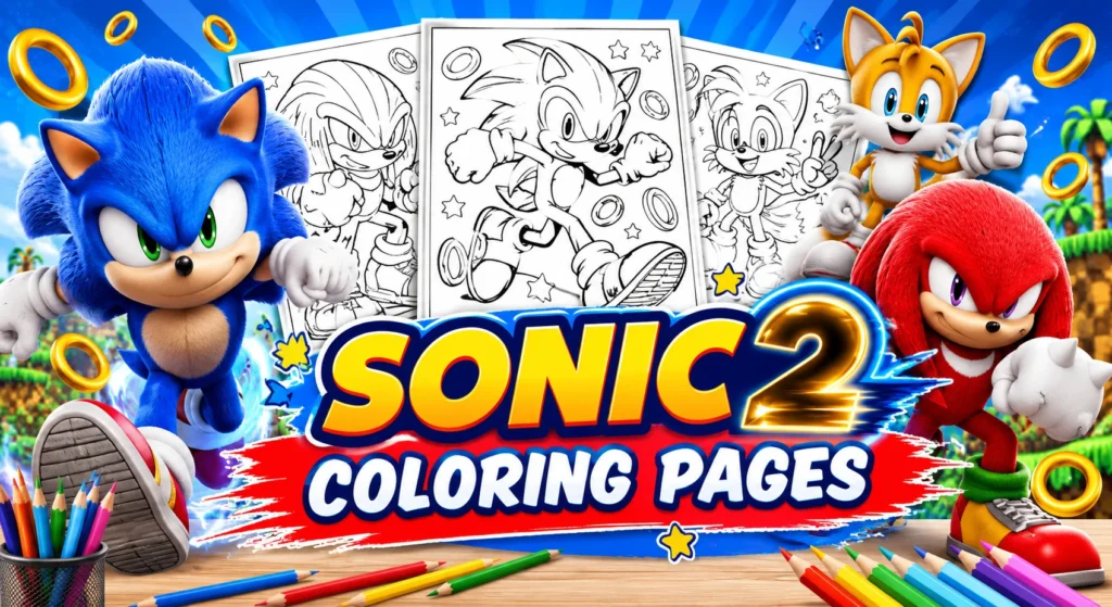 Sonic 2 Coloring Pages