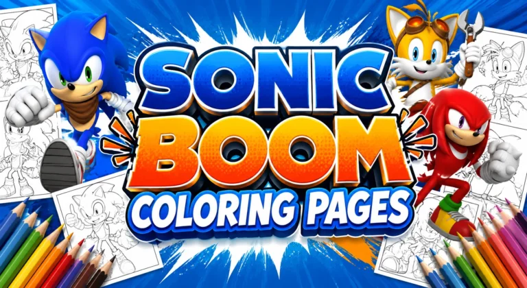 Sonic Boom Coloring Pages - Free Printable for Kids & Adults Sonic Boom Coloring Pages