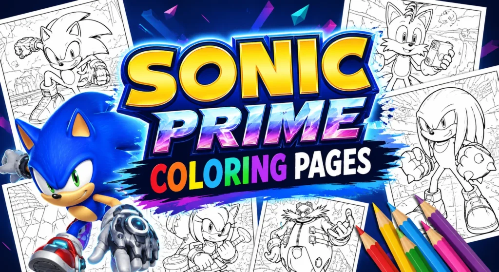 Sonic Prime Coloring Pages