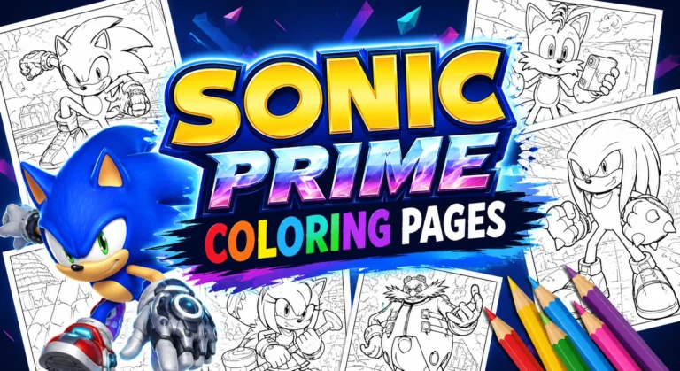 Sonic Prime Coloring Pages - Free Printable for Kids & Adults Sonic Prime Coloring Pages
