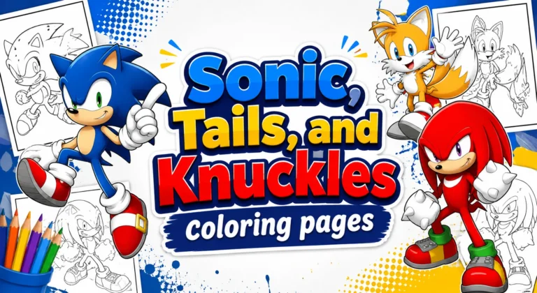 Sonic, Tails, and Knuckles coloring pages – Free Printable for Kids & Adults Sonic and Tails Coloring Pages