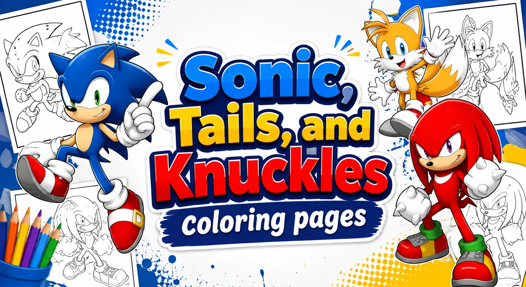 Sonic and Tails Coloring Pages