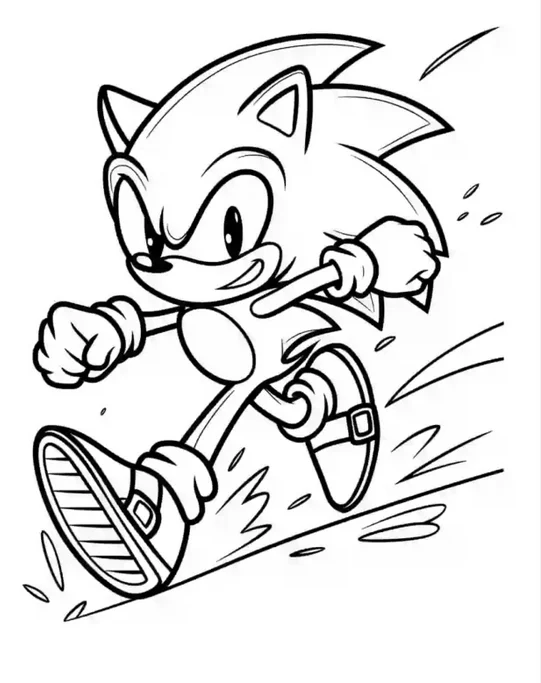 Sonic 2 Coloring Pages – Free Printable for Kids & Adults Sonic blazes forward at high speed with epic determination and energy