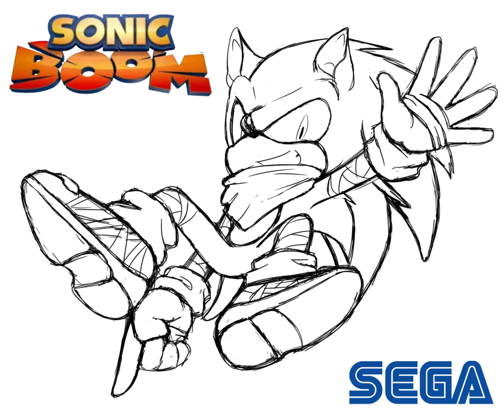 Sonic Prime Coloring Pages - Free Printable for Kids & Adults Sonic jumps in style to make a cool landing.