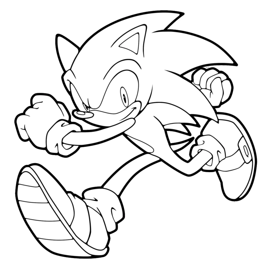 Sonic Boom Coloring Pages - Free Printable for Kids & Adults Sonic races at full speed