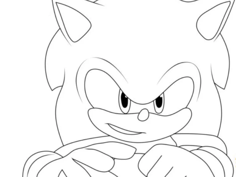 Sonic Prime Coloring Pages - Free Printable for Kids & Adults Sonic with a very curious look