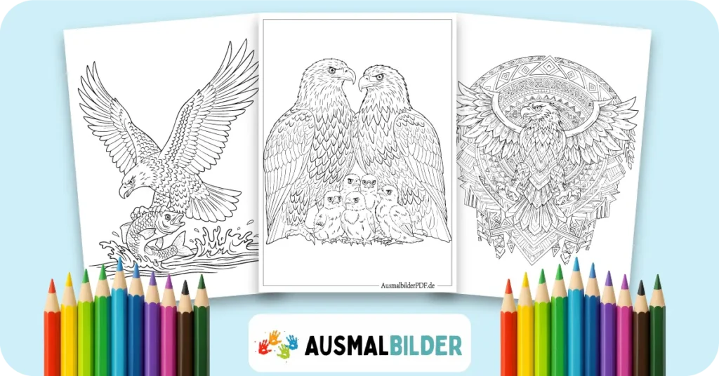 Adler Ausmalbilder kostenlose Malvorlagen zum Ausdrucken für Kinder und Erwachsene