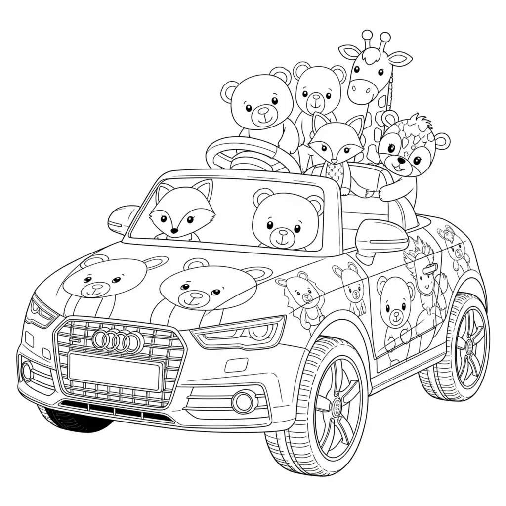 12 Audi Ausmalbilder (Kostenlose Auto Malvorlage zum drucken) Sammlung von Audi Ausmalbildern für Kinder zum Ausdrucken und Ausmalen, ideal für kreativen Spaß.