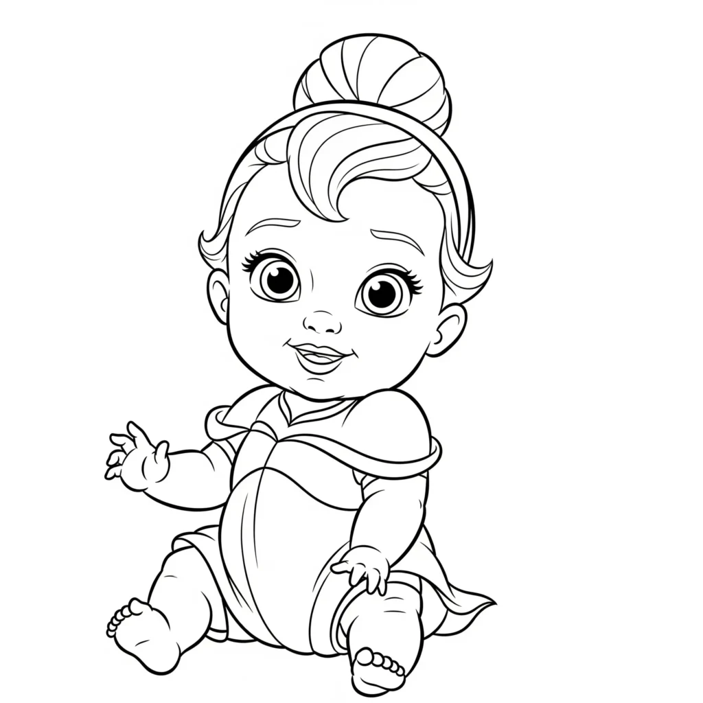 20+ Disney Prinzessin Ausmalbilder (Kostenlose Malvorlage drucken) Baby Disney Prinzessin Ausmalbild zum kostenlosen Ausdrucken für Kinder