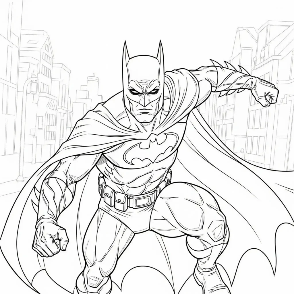 Batman Ausmalbilder (Superhelden Malvorlage zum Ausdrucken) Batman Ausmalbilder zum Ausdrucken kostenlos für Kinder mit spannenden Motiven zum Ausmalen