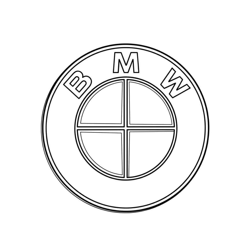 14 BMW Ausmalbilder (Kostenlose Auto Malvorlage zum Ausdrucken) BMW Logo Ausmalbild als Malvorlage zum Ausdrucken und Ausmalen, ideal für Kinder und BMW Fans