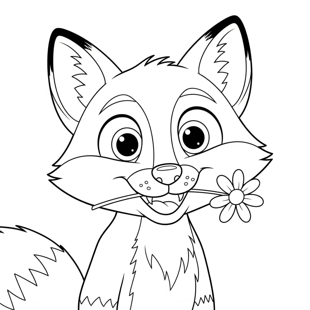 10+ Fuchs Ausmalbilder (Kostenlos Malvorlage zum Ausdrucken) fuchs ausmalbild kinder mit einem lustigen cartoon fuchs als einfache vorlage zum ausdrucken geeignet für junge zeichner