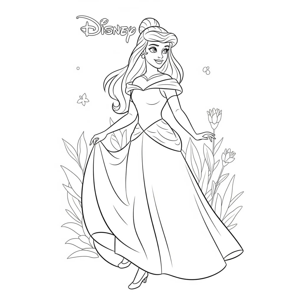20+ Disney Prinzessin Ausmalbilder (Kostenlose Malvorlage drucken) Verschiedene Disney Prinzessin Ausmalbilder zum Ausdrucken für Kinder