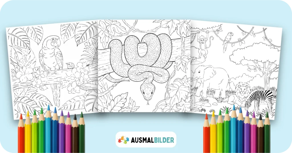 20 Dschungel Ausmalbilder (Gratis Malvorlage zum Ausdrucken) Dschungel Ausmalbilder kostenlose Malvorlagen zum Ausdrucken für Kinder und Erwachsene