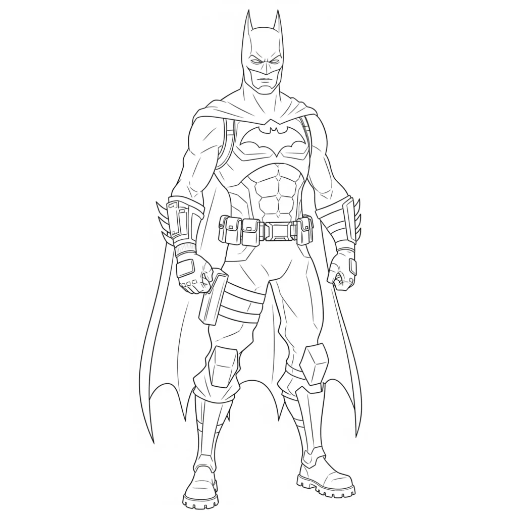 40+ Fortnite Ausmalbilder (Gratis Malvorlage zum Ausdrucken) Fortnite Batman Skin als Ausmalbild – kostenlos drucken und ausmalen