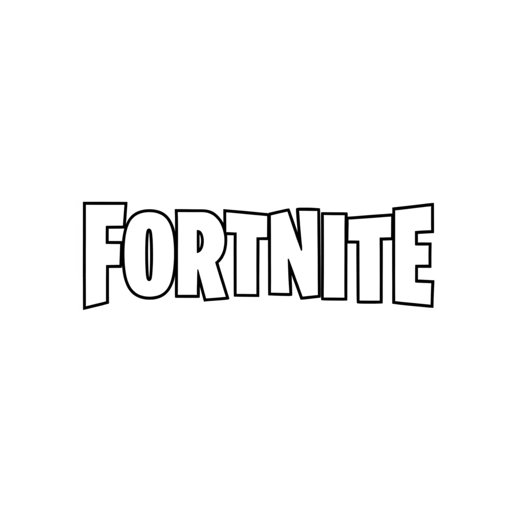 40+ Fortnite Ausmalbilder (Gratis Malvorlage zum Ausdrucken) Fortnite Logo als Ausmalbild – einfache Vorlage zum kostenlosen Ausdrucken und Ausmalen