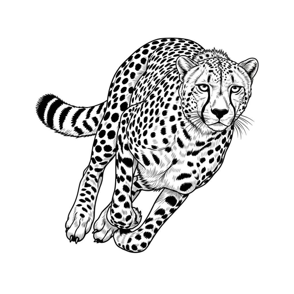 12 Gepard Ausmalbilder (Kostenlos Malvorlage zum Ausdrucken) Kostenlose Ausmalbilder mit Geparden zum Ausdrucken für kreative Kinder