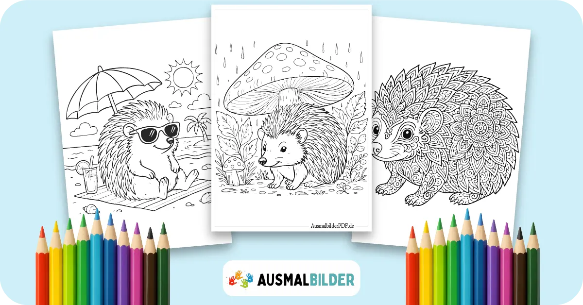 28 Ausmalbilder Igel (Kostenlose Malvorlage PDF zum drucken) Igel Ausmalbilder kostenlose Malvorlagen zum Ausdrucken für Kinder und Erwachsene