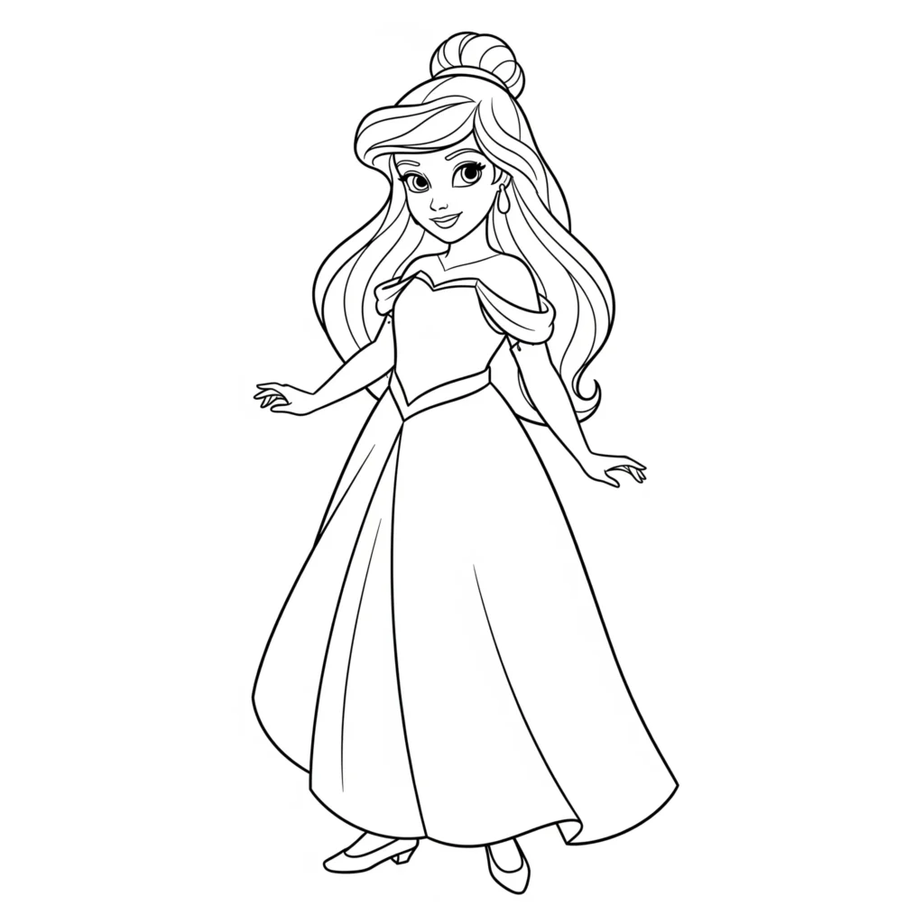 20+ Disney Prinzessin Ausmalbilder (Kostenlose Malvorlage drucken) Kleine Disney Prinzessin als Ausmalbild für Kinder zum kostenlosen Ausdrucken
