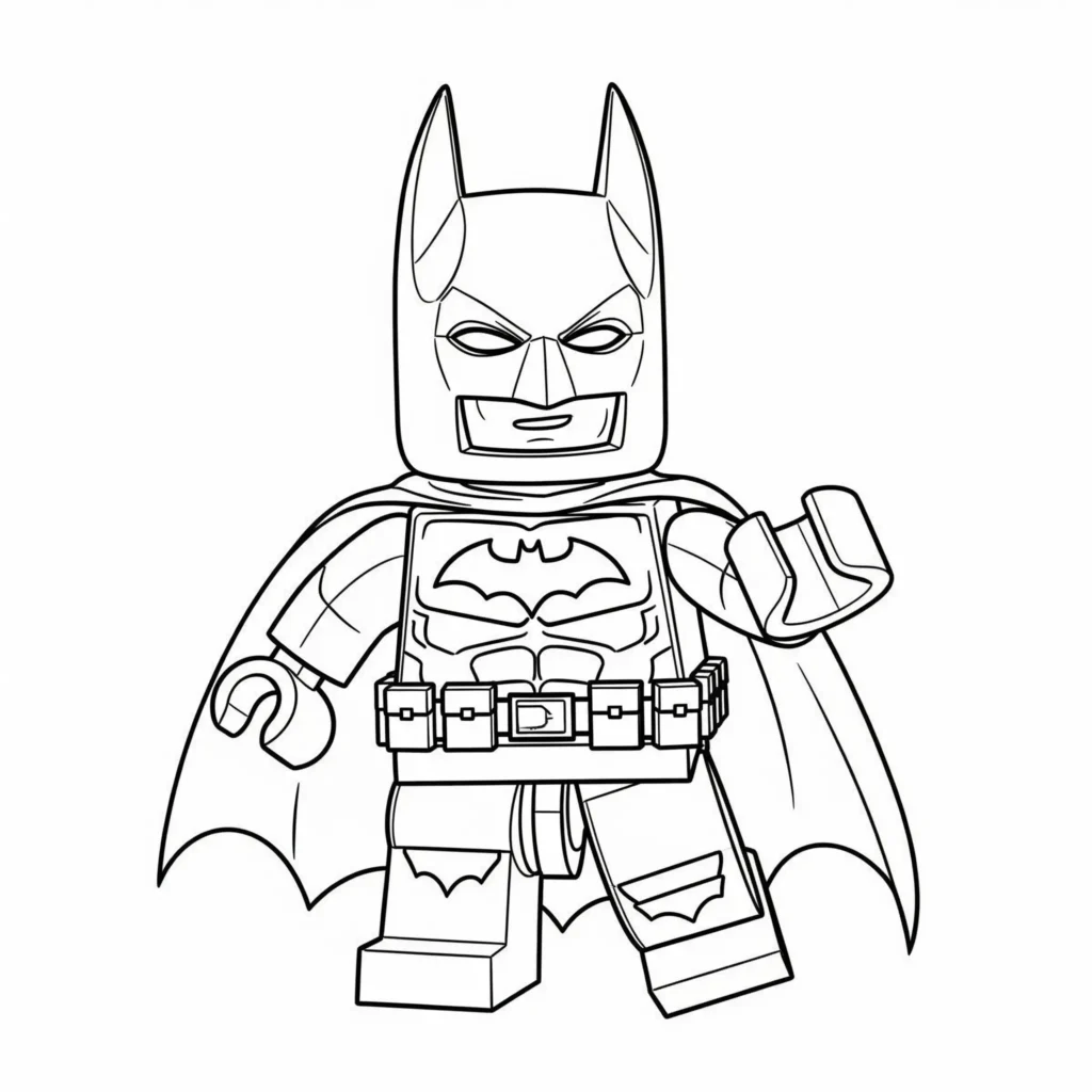Batman Ausmalbilder (Superhelden Malvorlage zum Ausdrucken) Lego Batman Ausmalbild zum Ausdrucken und Ausmalen für Kinder