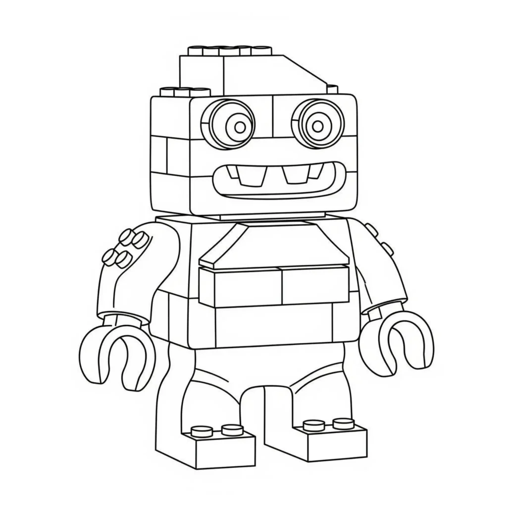 14 Monster Ausmalbilder (Malvorlage für Kinder und Erwachsene) Ausmalbild eines Lego Monsters für Kinder zum Ausdrucken und Ausmalen kostenlos