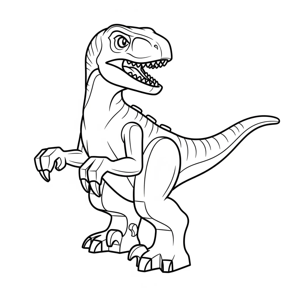 Velociraptor Ausmalbilder (Gratis Dino Malvorlage drucken) velociraptor ausmalbilder pdf mit einem lego dinosaurier der aus bausteinen besteht und perfekt für kinder ist die kreative motive lieben