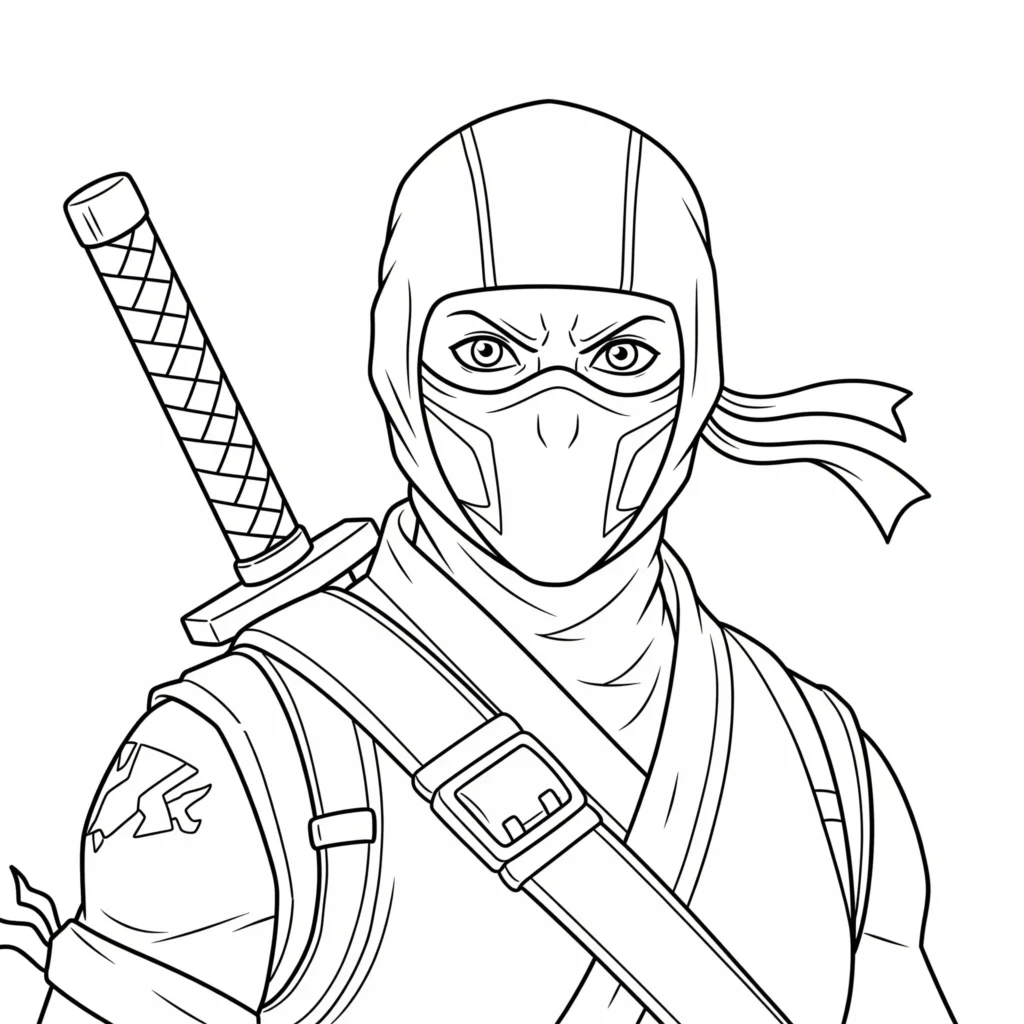 40+ Fortnite Ausmalbilder (Gratis Malvorlage zum Ausdrucken) Legendärer Fortnite Ninja Skin als cooles Ausmalbild – perfekt zum gratis Ausdrucken und Ausmalen für Fans