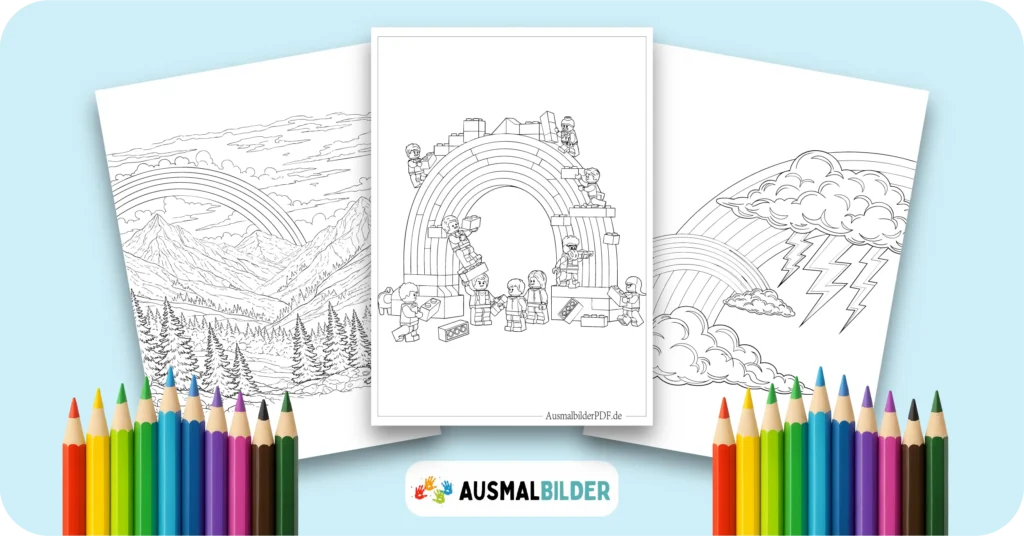 20 Regenbogen Ausmalbilder (Kostenlos Malvorlage zum Ausdrucken) Regenbogen Ausmalbilder kostenlose Malvorlagen zum Ausdrucken für Kinder und Erwachsene