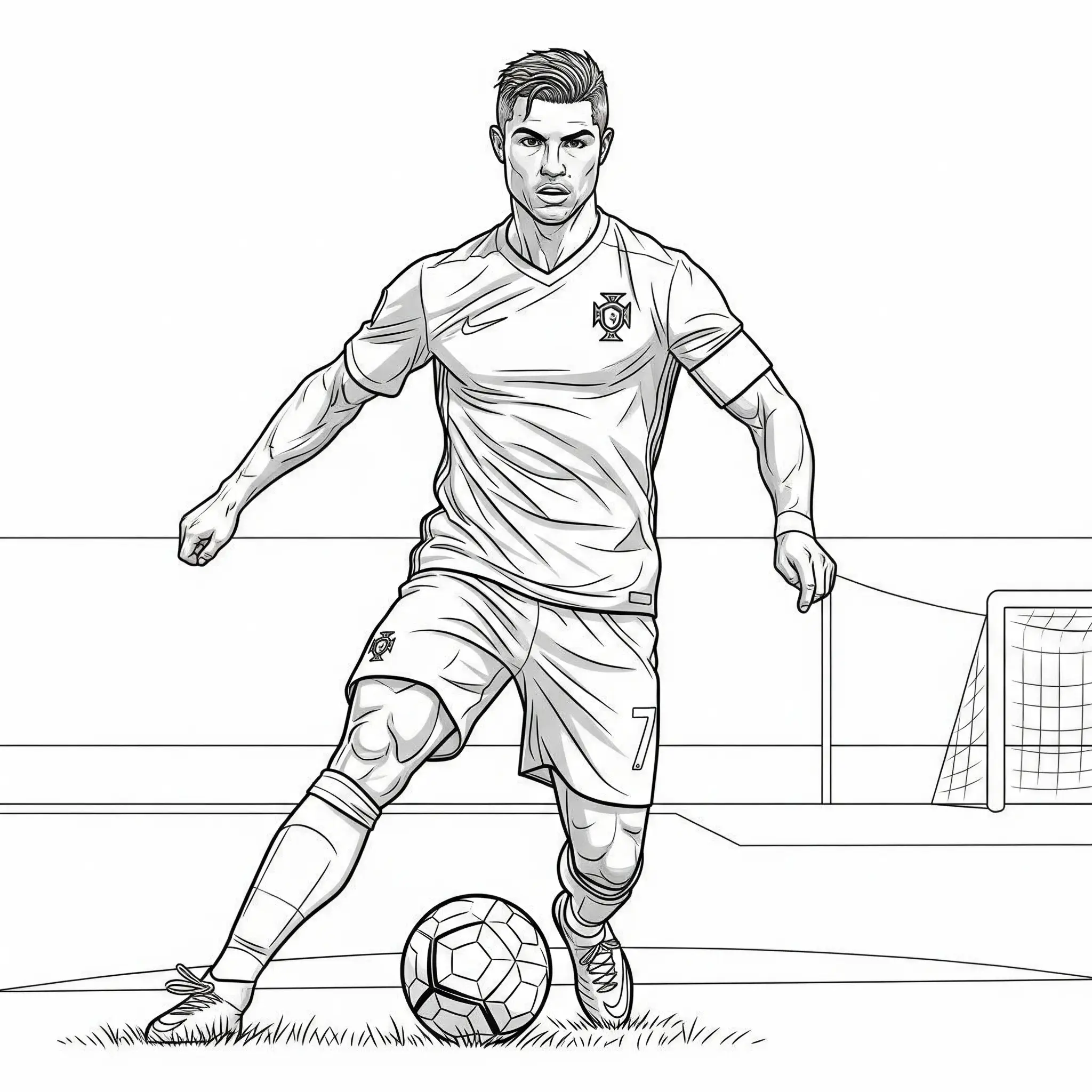 16 Ronaldo Ausmalbilder (Kostenlos Malvorlage zum Ausdrucken) Ronaldo Ausmalbild kostenlos für Kinder und Erwachsene