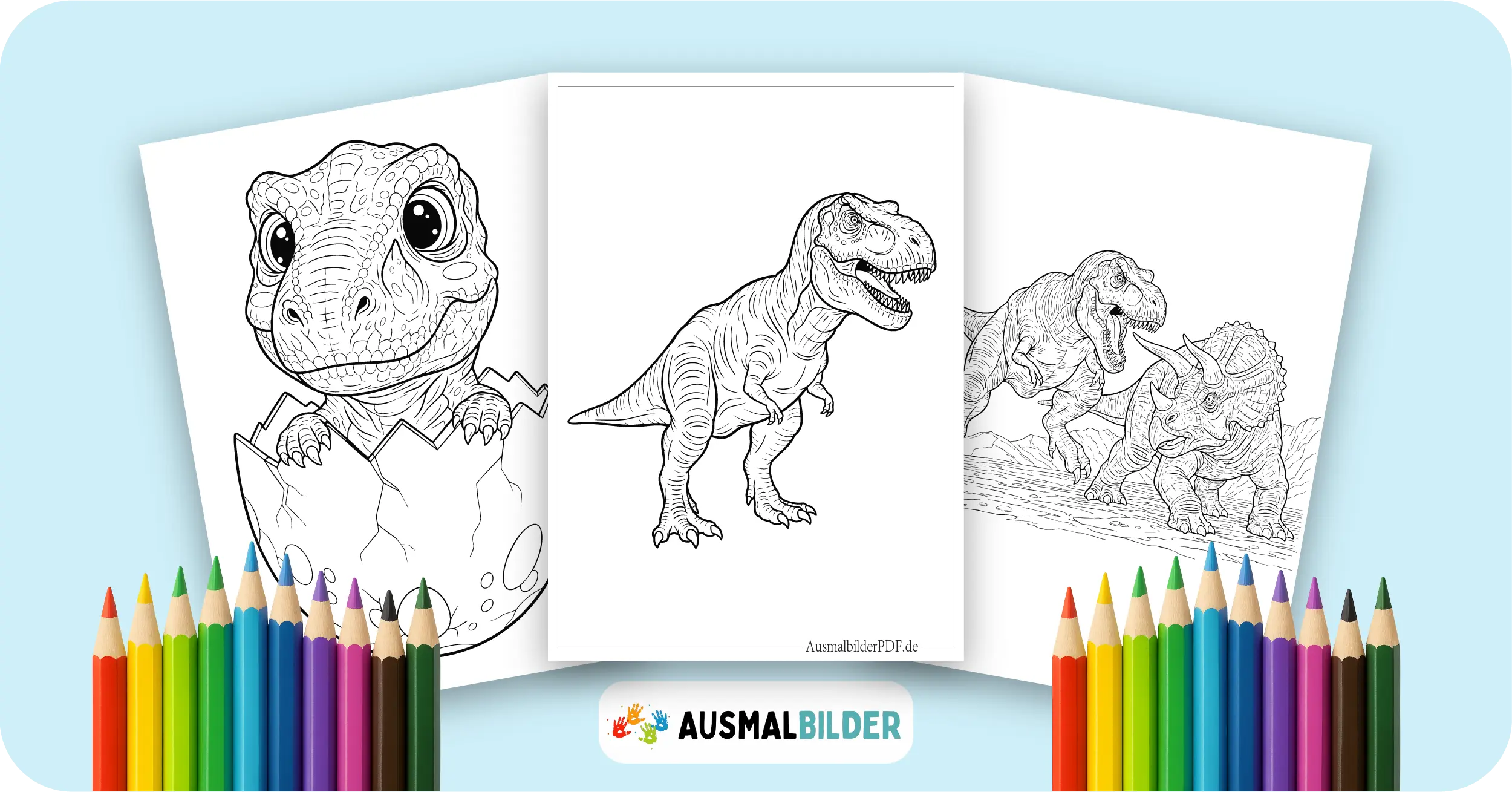 T-Rex Ausmalbilder kostenlose Malvorlagen zum Ausdrucken für Kinder und Erwachsene