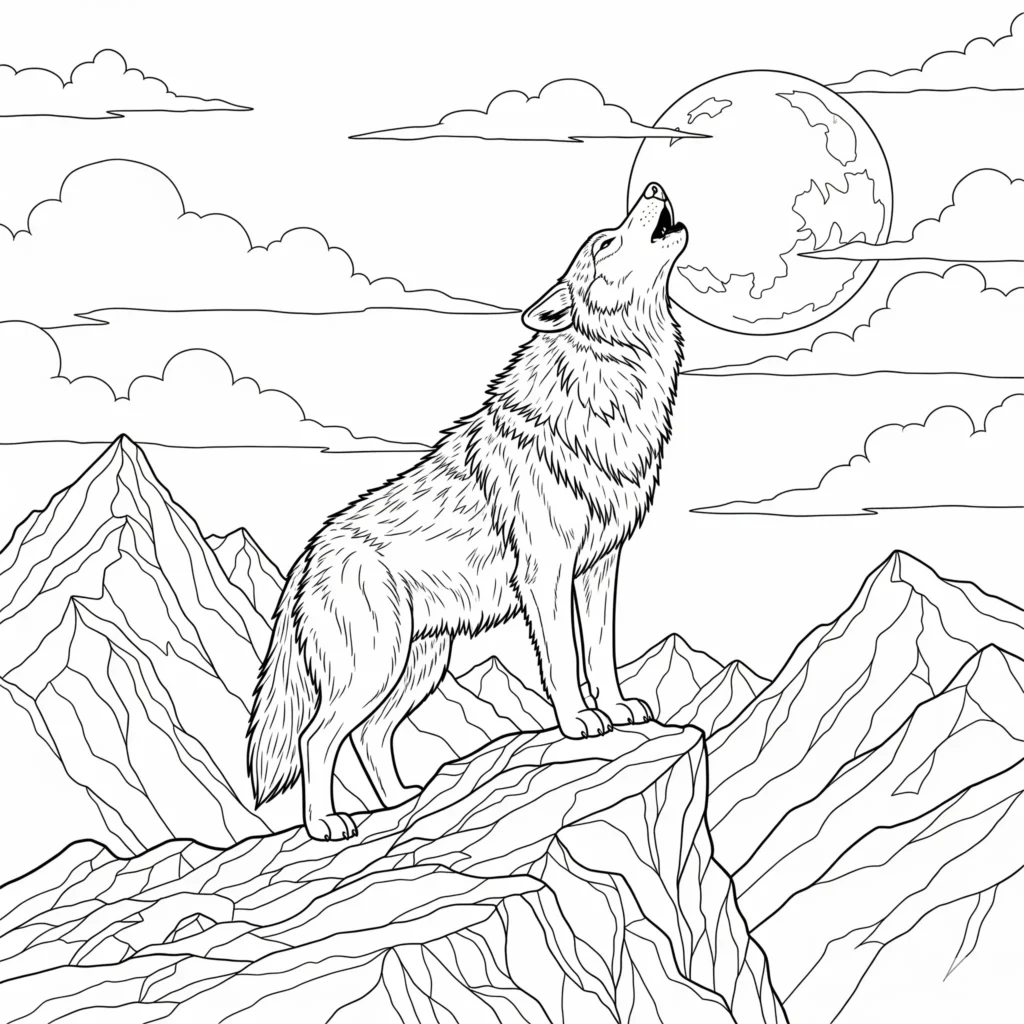 Wolf Ausmalbilder (Kostenlos Malvorlage zum Ausdrucken) Diese Wolf Ausmalbild zeigt einen , der auf einer Klippe heult. Ideal zum Ausdrucken und Ausmalen für alle Altersgruppen.